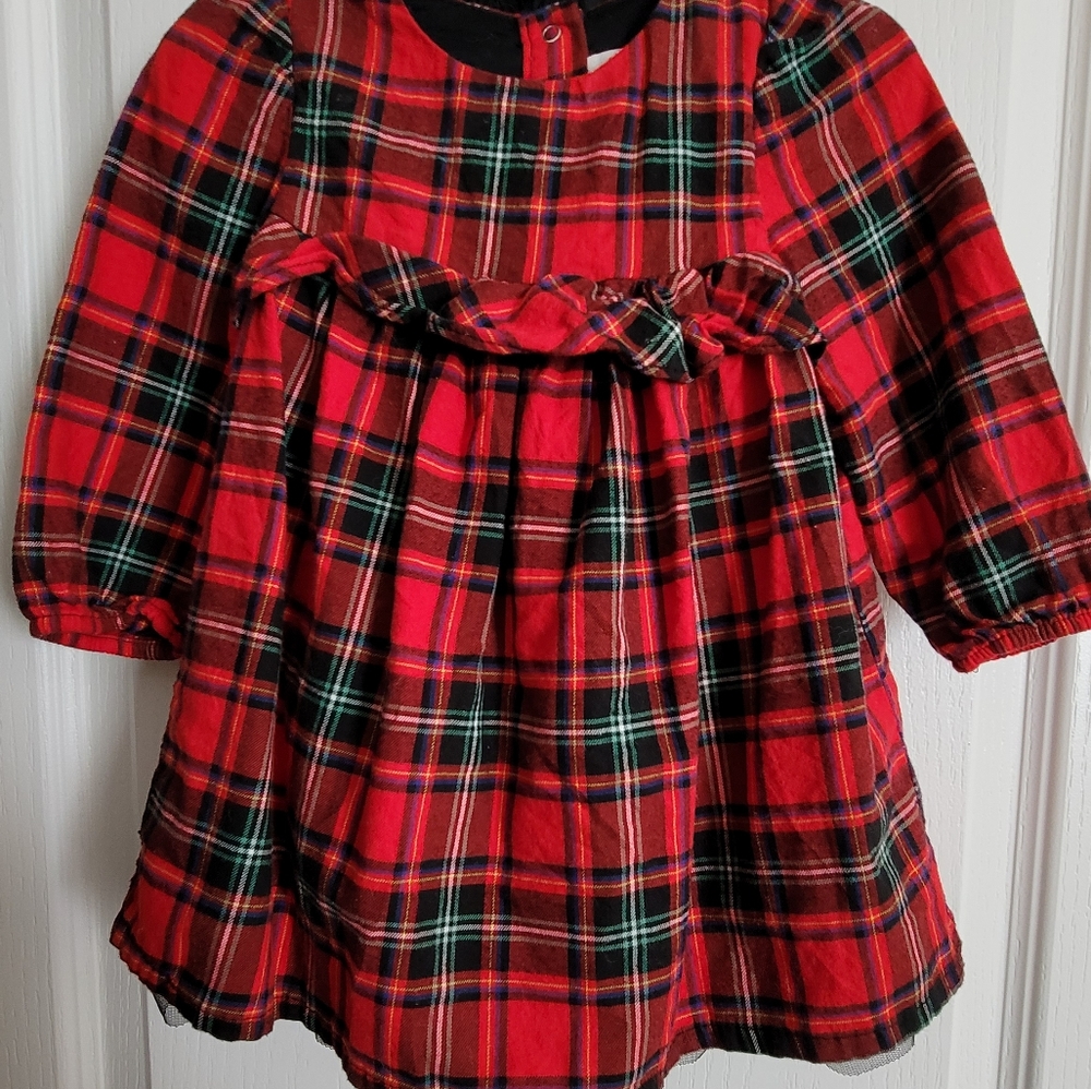 C&J Plaid Christmas Dress with bloomers